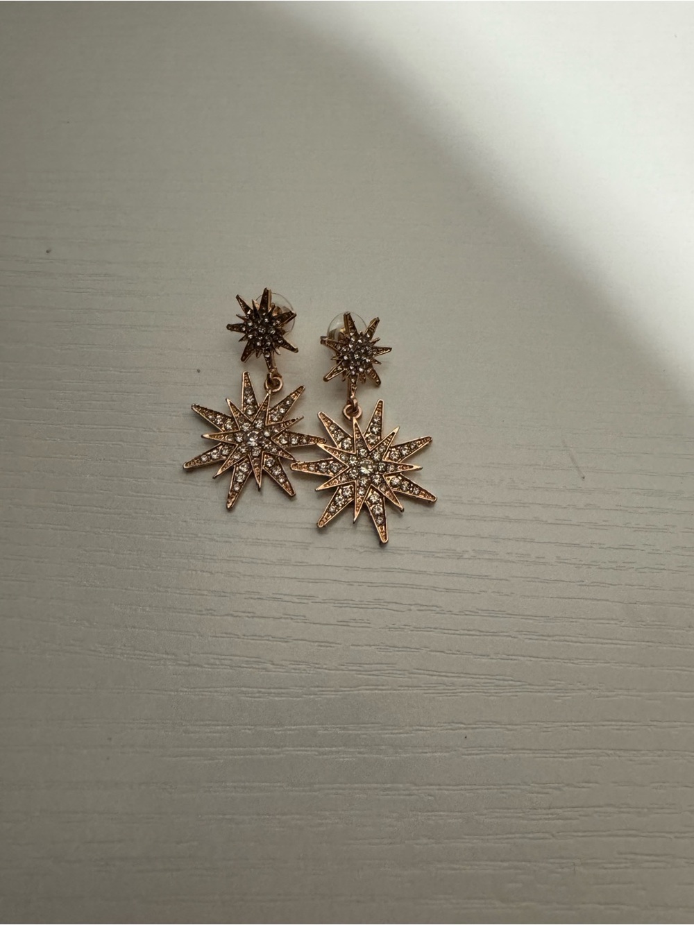 Golden Starburst Drop Earrings